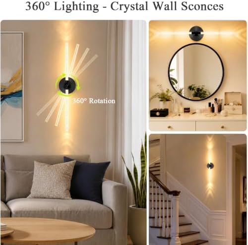 10000mAh Battery Operated Wall Sconce Lights Set of 2 - Image 5