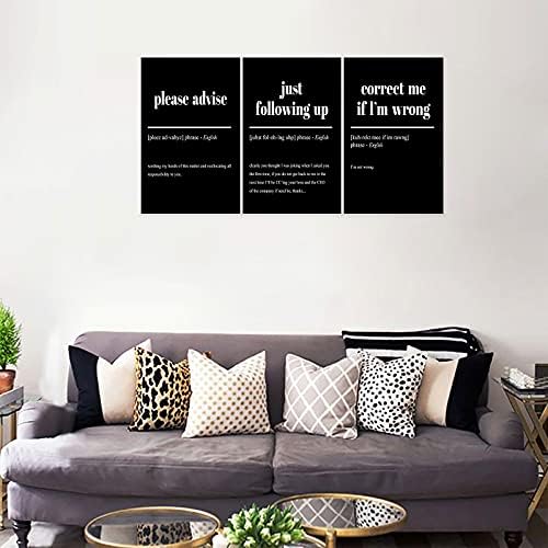 3 Piece Inspirational Canvas Wall Art, Quotes Please Advise - Image 2