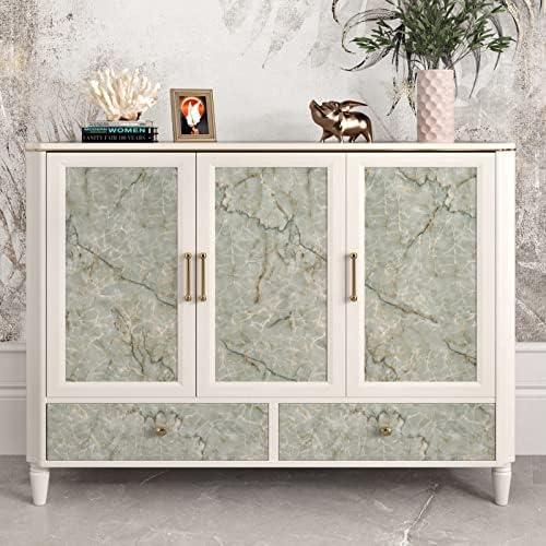 Vinyl 15.8" x 472" Green Marble Contact Paper - Image 6