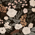Brown Vintage Floral Peel and Stick Wallpaper 17.5" x 118" by XRUIBZI
