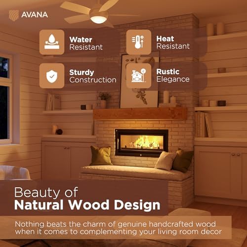 Avana Rustic Fireplace Mantle Shelf 60 Inches - Image 4