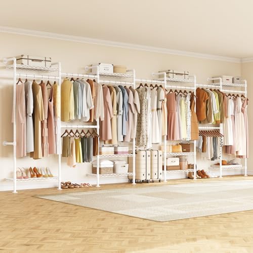 ONBRILL L7 Wall Mounted Industrial Pipe Clothing Rack, Corner Closet System - Image 2