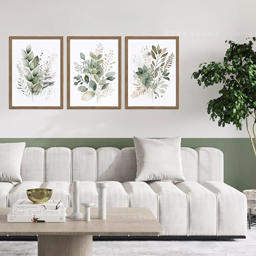 Sage Green Botanical Wall Art Set of 3, Wood Framed 16x24 Inch - Image 7