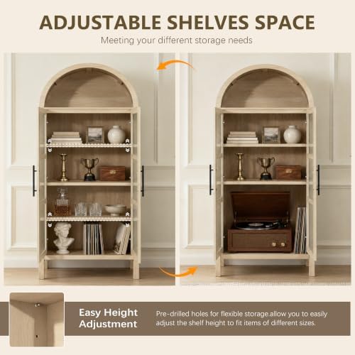 4-Piece Arched Storage Cabinet Set - Image 7