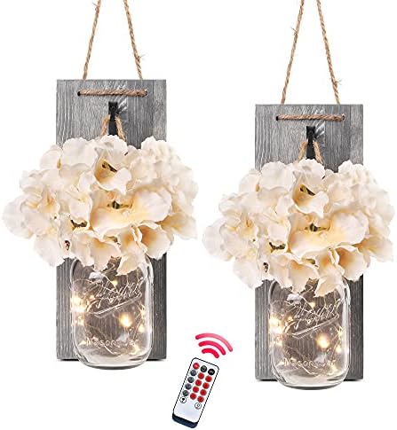 Rustic Mason Jar Sconces Wall Decor by LiveinspiredLiveBesuerte
