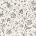 Beige and Black Floral Peel and Stick Wallpaper Floral 17in x 118in by lenify