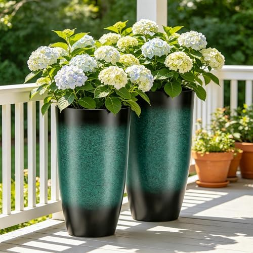 Autodaya 24" Tall Large Outdoor Planters - Image 4