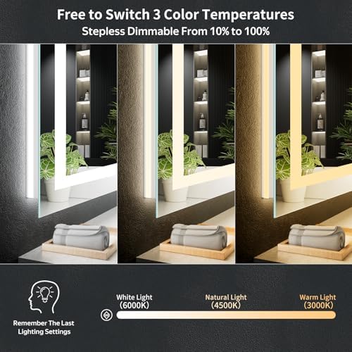 47"x47" LED Bathroom Mirror - Image 5