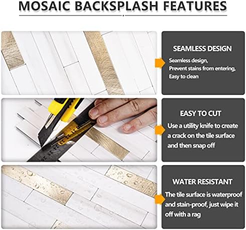 STICKGOO 2 Sheets Peel and Stick Backsplash Tile, Stick on Backsplash - Image 2