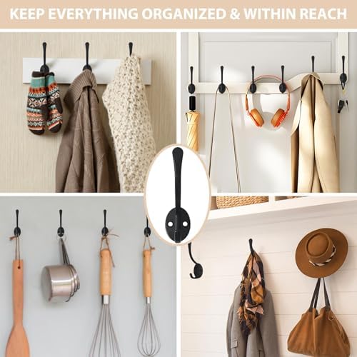 Homanu 64 Pack Coat Hooks Wall Mounted - Image 2