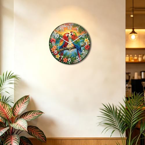 peacoblue Parrot Wall Clocks Battery Operated - Image 5