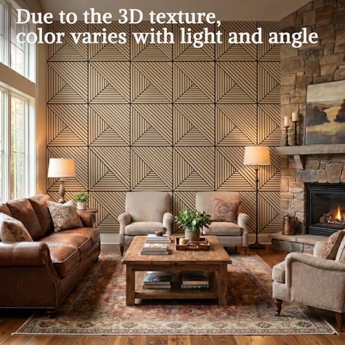 Acoustic Wall Panels, 6 Piece 23.62"X 23.62" PVC Peel and Stick Wall Panels - Image 6