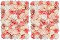 3D Flower Wall Backdrop 24x16 Inch Blush Pink & Ivory 2 Panels by BloomTrend