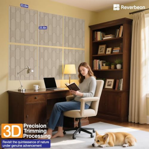 Minimalist Acoustic Wall Panels, Decorative Sound Absorbing Panels, 6 Pack - Image 6