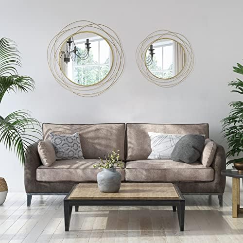 ironsmithn 20 Inch Round Gold Vanity Wall Mirror - Image 6