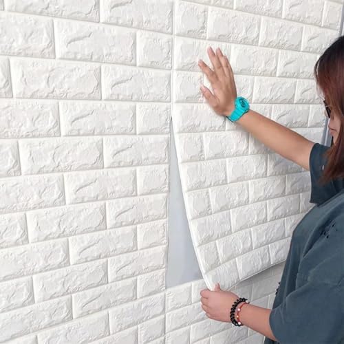 10PCS 3D Brick Wall Panel, Light Pink - Image 5