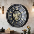 AYRELY® 24IN Decorative Moving Gear Large Wall Clock, Oversized Industrial by AYRELY