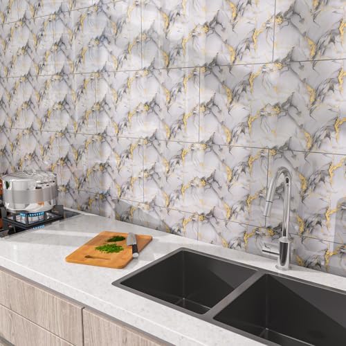 Marble Peel and Stick Backsplash 23.6 x11.8 in - Image 5