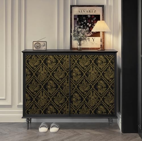 Toduso Peel and Stick Wallpaper Vintage Wall Paper Boho Contact Paper Black and - Image 6