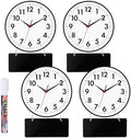 Lumuasky 4-Pack Silent Wall Clocks Time Zones by LumuaskyDirect