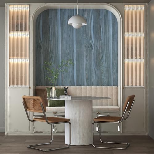 24"x197" Blue Wood Grain Contact Paper - Image 2