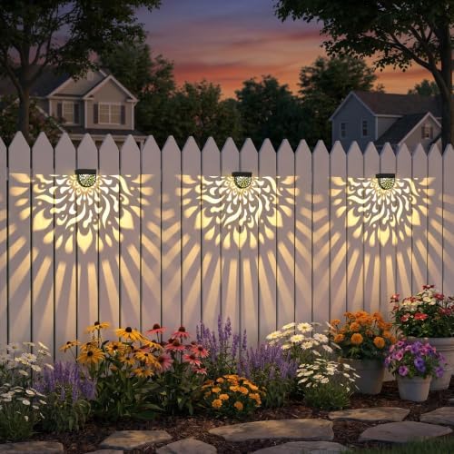 6 Pack Solar Fence Lights Wall lihgts Outdoor Decorations Solar Powered Step - Image 3