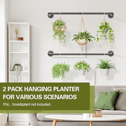 Galood 2Pc Hanging Planters for Indoor Plants Plant Hanger Indoor Hanging Plant - Image 2