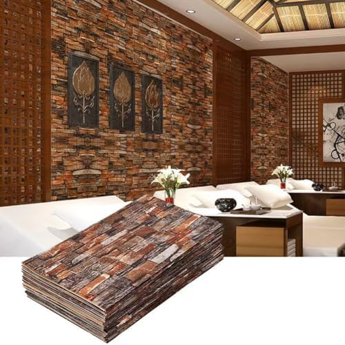Queenbox 27.6x39.4 in Faux Brick Peel and Stick Foam Soft Waterproof Wall Panel - Image 3