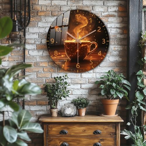 14 inch Brown Vintage Wooden Wall Clock - Image 3
