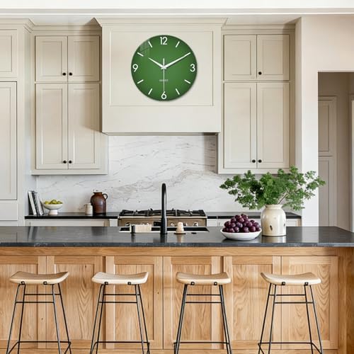 XFM Modern Green Wall Clock Battery Operated 16 Inch Silent - Image 3