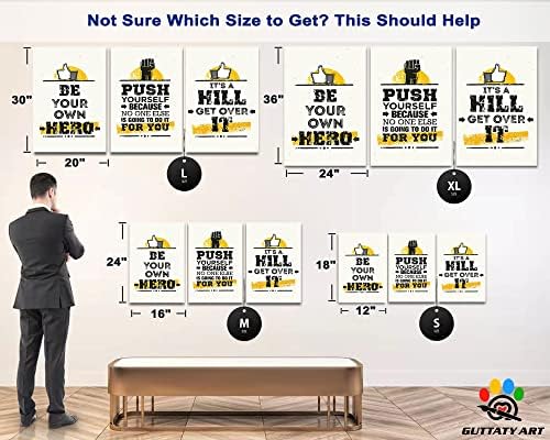 Office Wall Art-3 Panel Motivational Canvas Art - Image 4