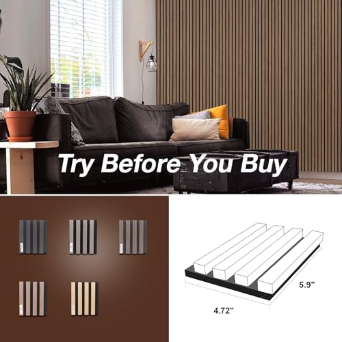 NeatiEase Wood Wall Panels Color Samples Pack, Acoustic Slat Wall Panels - Image 5