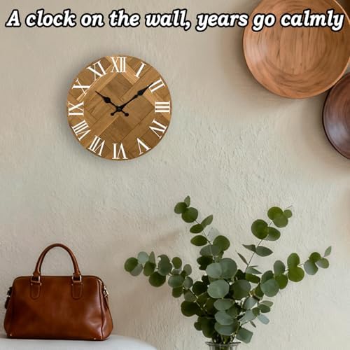 12 Inch Wall Clock, Roman Numerals Wall Clock Battery Operated - Image 5