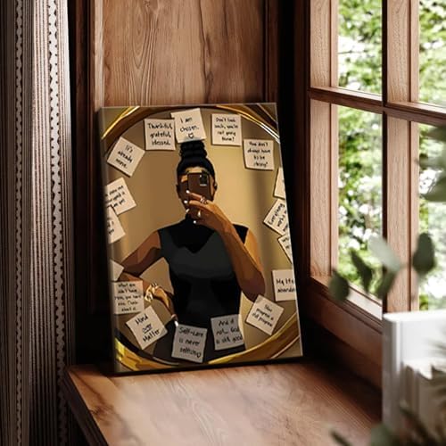 Framed Black Girl Wall Art Set of 3, Fashion Inspirational Black Woman Wall - Image 7