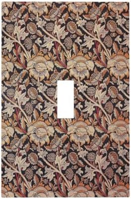 Decorative Light Switch Cover Vintage William Morris Floral Plants 1 Gang by Lightswitchcovers