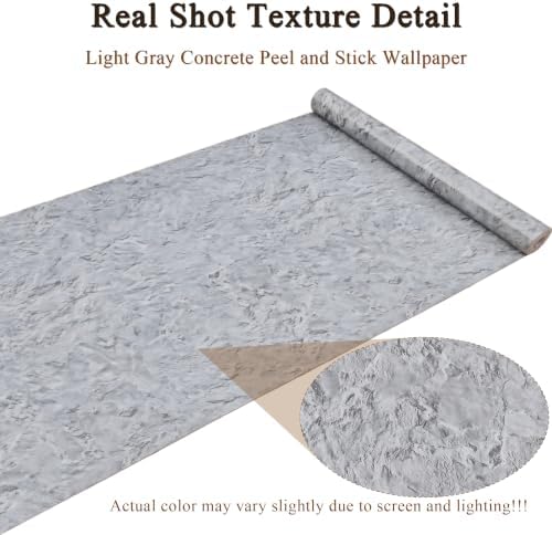 Light Gray Concrete Peel and Stick Wallpaper, 47.2 x 394 in - Image 2