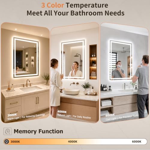 28"x36" LED Bathroom Mirror - Image 3