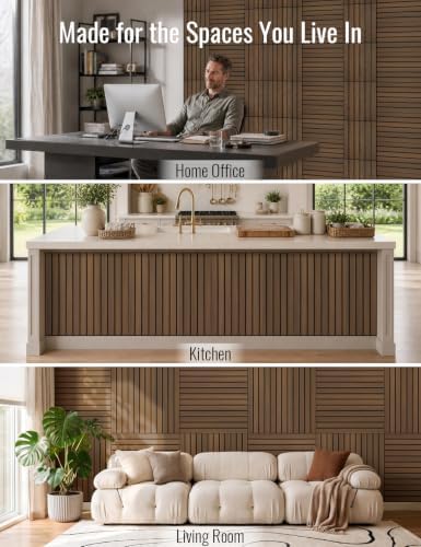 Wood Grain Acoustic Panels, 3D Grooved Sound Absorbing Wall Panels, - Image 5