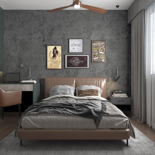 Dark Blue Concrete Wallpaper Peel and Stick Industrial Cement Wall Paper - Image 7
