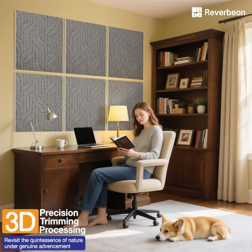 Minimalist Acoustic Wall Panels, Decorative Sound Absorbing Panels, 6 Pack - Image 6