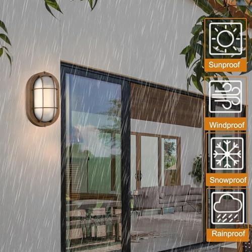 WISBEAM LED Bulkhead Light Bronze, Outdoor LED Wall Light - Image 3