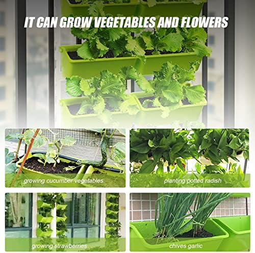 8 Pockets Vertical Planters Indoor Outdoor Living Wall Mounted Garden Wall - Image 2