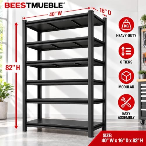 Garage Shelving, 3600 LBS Heavy Duty Metal Storage Shelves - Image 3