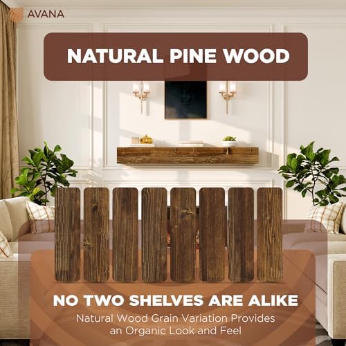 Avana Rustic Fireplace Mantle Shelf 60 Inches - Image 3