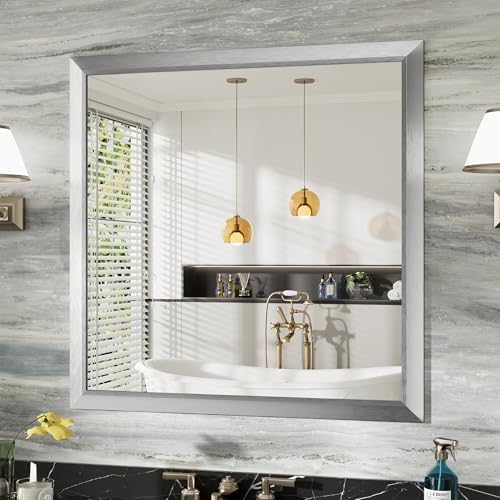 Briivue Bathroom Wall Mirror, 36x36 Inch by Briivuemodernmirrors