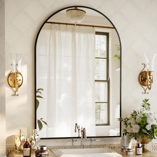 XRAMFY 32"x48" Arched Bathroom Mirror by XRAMFY