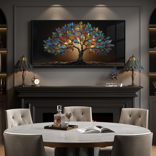 Large Framed Modern Tree of Life Wall Art - Image 3