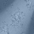 Erfoni Grey Blue Floral Embossed Wallpaper by Erfoni
