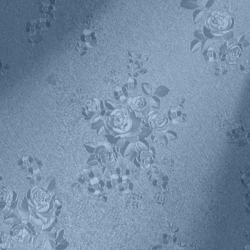 Erfoni Grey Blue Floral Embossed Wallpaper by Erfoni