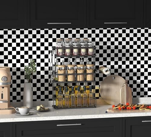 OSECAGE Modern Peel and Stick Wallpaper Checkered Contact Paper 17.7"x984" - Image 2